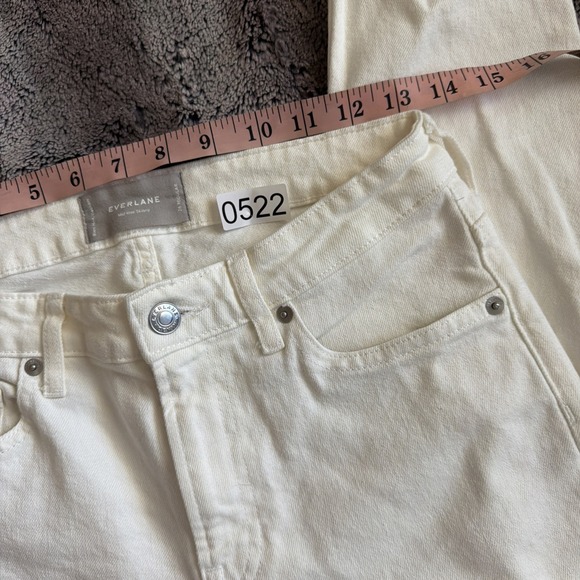 Everlane Mid Rise Off White Skinny Jeans Size 26 Regular Stretch - Picture 3 of 10